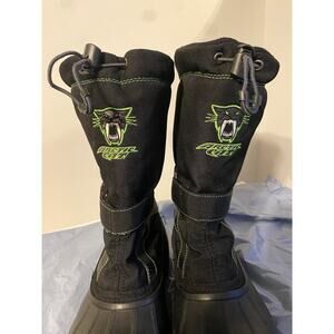 ARCTIC CAT Mens 7 Black Winter Snowmobile Snow Boots Lined Toggle Embroidered